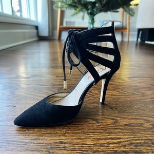 Sam Edelman black suede cut out heels size 4 or 4.5